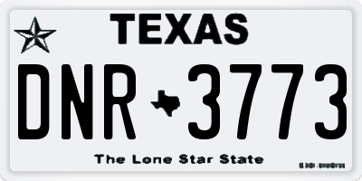 TX license plate DNR3773