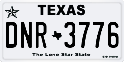 TX license plate DNR3776