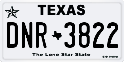 TX license plate DNR3822