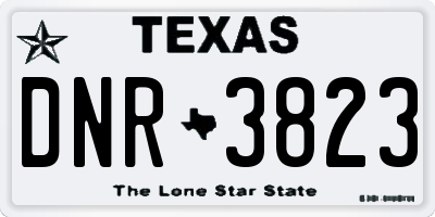 TX license plate DNR3823