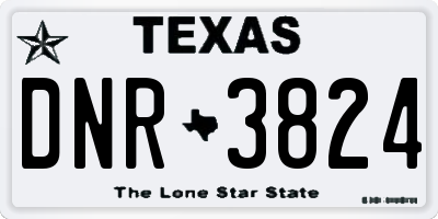 TX license plate DNR3824