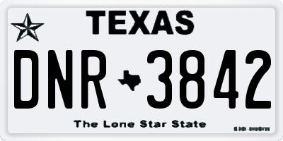 TX license plate DNR3842