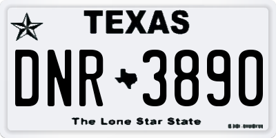 TX license plate DNR3890