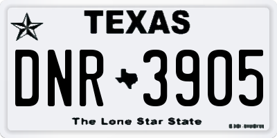 TX license plate DNR3905