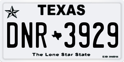 TX license plate DNR3929