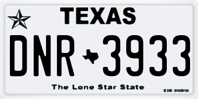 TX license plate DNR3933