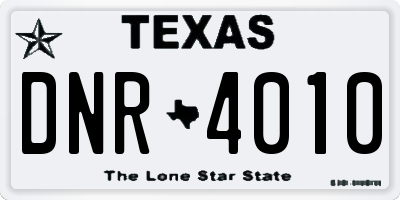 TX license plate DNR4010