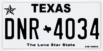 TX license plate DNR4034