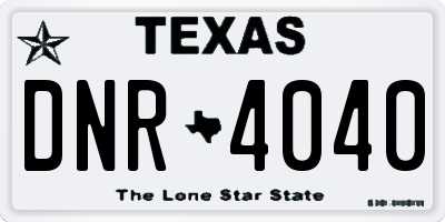 TX license plate DNR4040