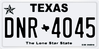 TX license plate DNR4045