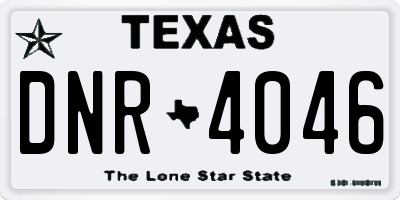 TX license plate DNR4046