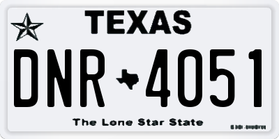 TX license plate DNR4051