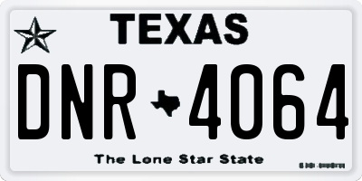 TX license plate DNR4064