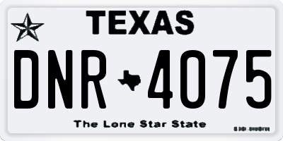 TX license plate DNR4075