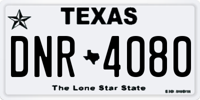 TX license plate DNR4080