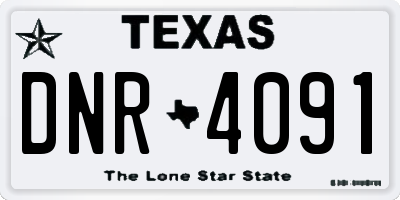TX license plate DNR4091