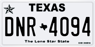 TX license plate DNR4094