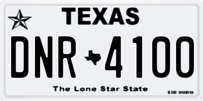 TX license plate DNR4100