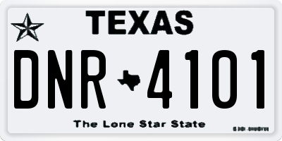 TX license plate DNR4101