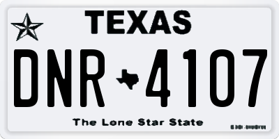 TX license plate DNR4107