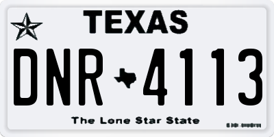 TX license plate DNR4113