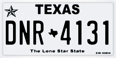 TX license plate DNR4131