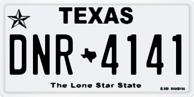 TX license plate DNR4141