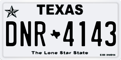TX license plate DNR4143