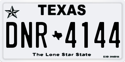TX license plate DNR4144