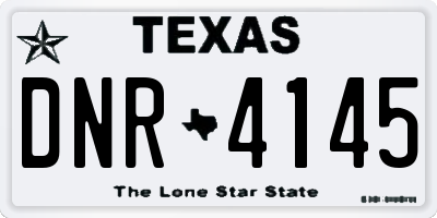 TX license plate DNR4145