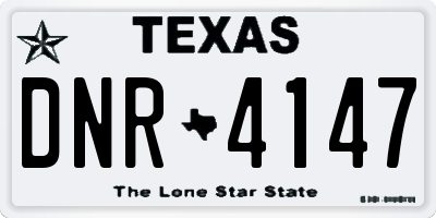 TX license plate DNR4147