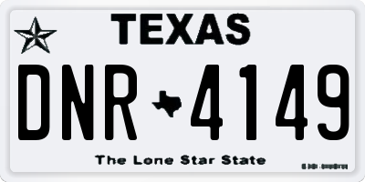 TX license plate DNR4149