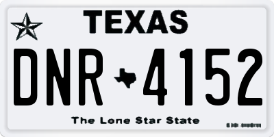 TX license plate DNR4152
