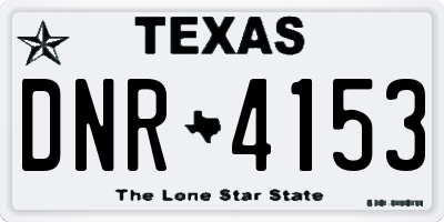 TX license plate DNR4153
