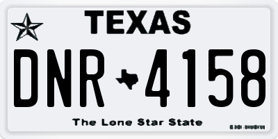 TX license plate DNR4158