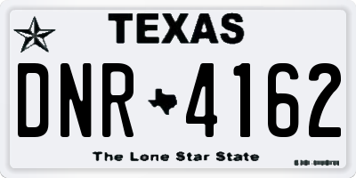 TX license plate DNR4162