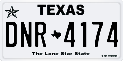 TX license plate DNR4174