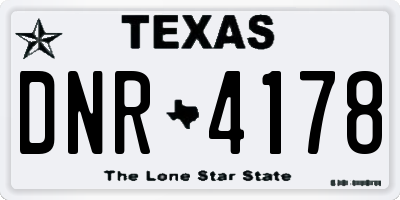 TX license plate DNR4178