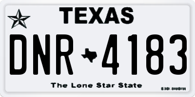 TX license plate DNR4183