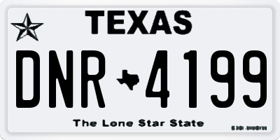 TX license plate DNR4199