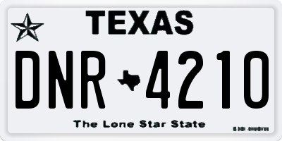 TX license plate DNR4210