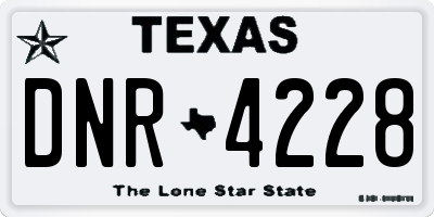 TX license plate DNR4228