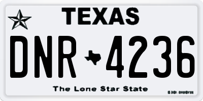 TX license plate DNR4236