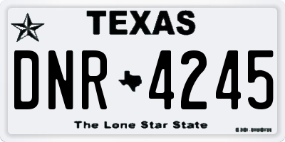 TX license plate DNR4245