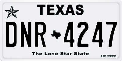 TX license plate DNR4247