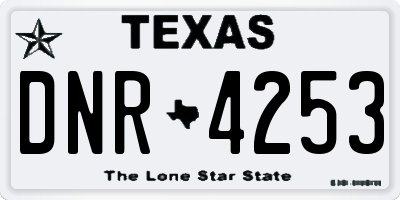 TX license plate DNR4253