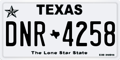 TX license plate DNR4258