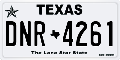 TX license plate DNR4261