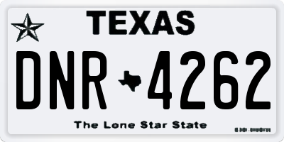 TX license plate DNR4262