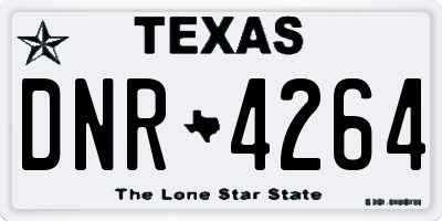 TX license plate DNR4264